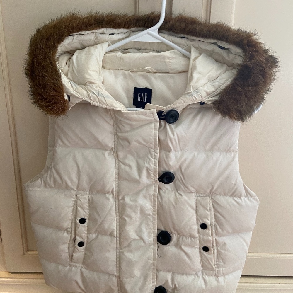 White insulated vest